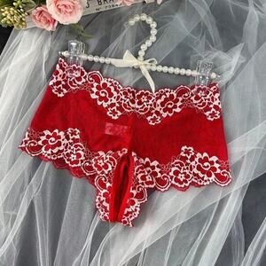 Sexy Large Open-Crotch Lingerie Erotic See-Through Panties Seductive Intimate